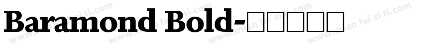 Baramond Bold字体转换